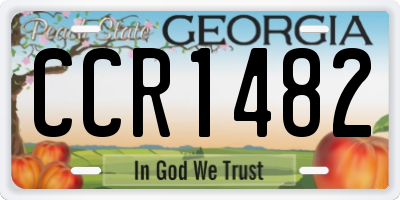 GA license plate CCR1482