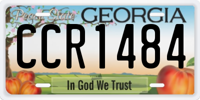 GA license plate CCR1484