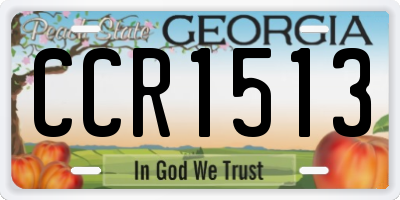 GA license plate CCR1513