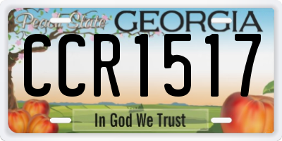 GA license plate CCR1517