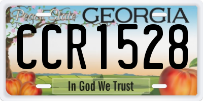 GA license plate CCR1528