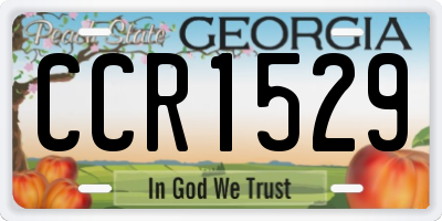 GA license plate CCR1529