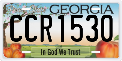 GA license plate CCR1530