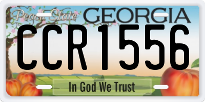 GA license plate CCR1556