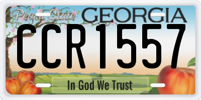 GA license plate CCR1557