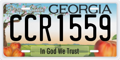 GA license plate CCR1559