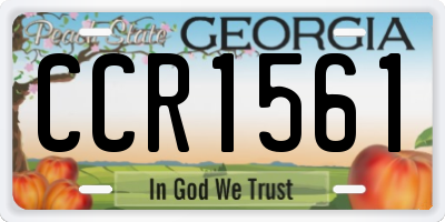 GA license plate CCR1561