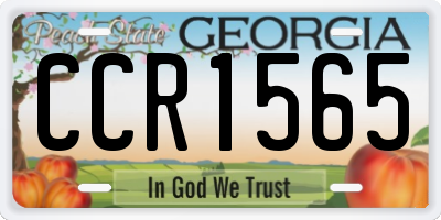 GA license plate CCR1565