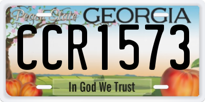 GA license plate CCR1573