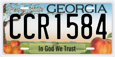 GA license plate CCR1584