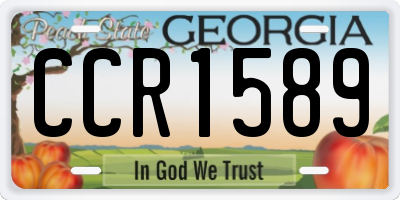 GA license plate CCR1589