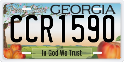 GA license plate CCR1590