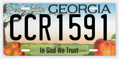 GA license plate CCR1591