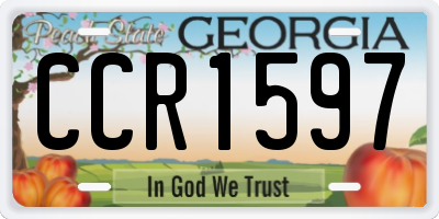 GA license plate CCR1597