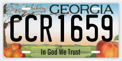 GA license plate CCR1659