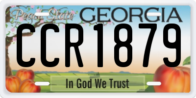 GA license plate CCR1879