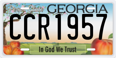 GA license plate CCR1957