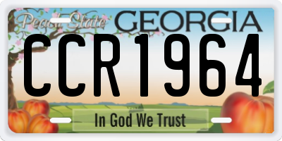 GA license plate CCR1964