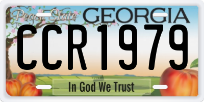 GA license plate CCR1979