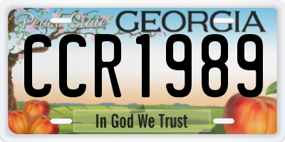 GA license plate CCR1989
