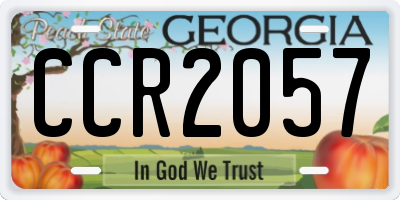 GA license plate CCR2057