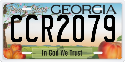 GA license plate CCR2079