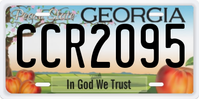 GA license plate CCR2095