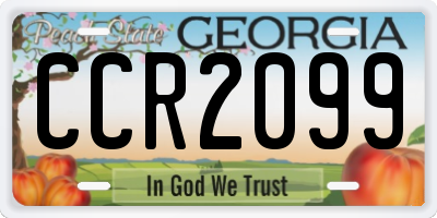 GA license plate CCR2099