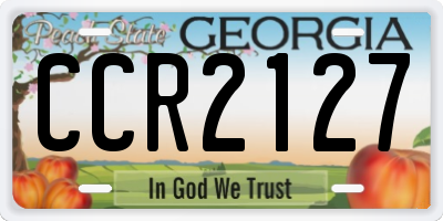 GA license plate CCR2127