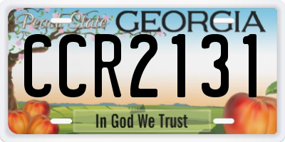 GA license plate CCR2131