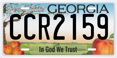 GA license plate CCR2159