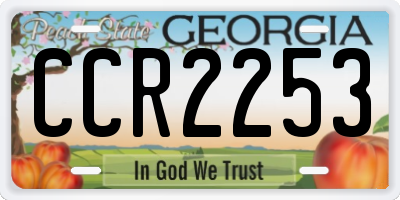 GA license plate CCR2253