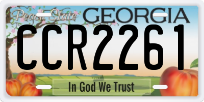 GA license plate CCR2261