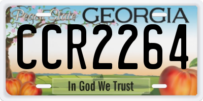 GA license plate CCR2264