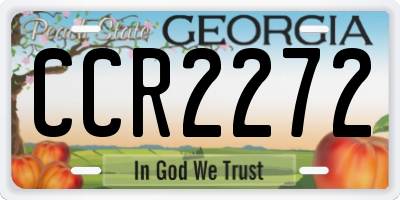 GA license plate CCR2272