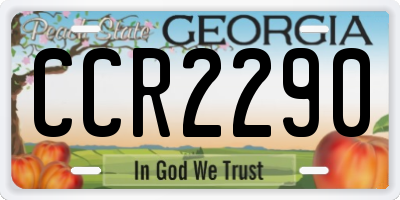 GA license plate CCR2290