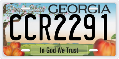 GA license plate CCR2291