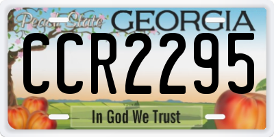 GA license plate CCR2295