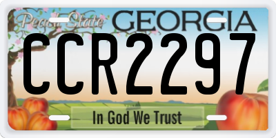 GA license plate CCR2297