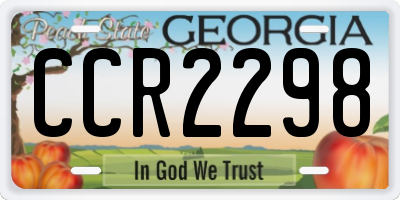 GA license plate CCR2298