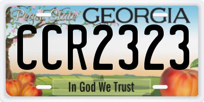 GA license plate CCR2323