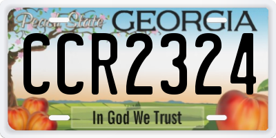GA license plate CCR2324