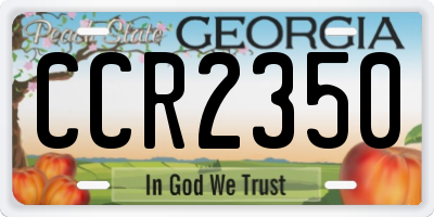 GA license plate CCR2350