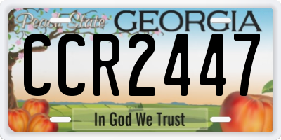 GA license plate CCR2447