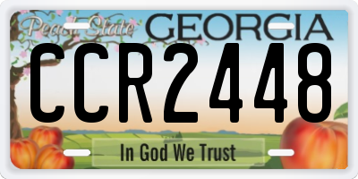 GA license plate CCR2448