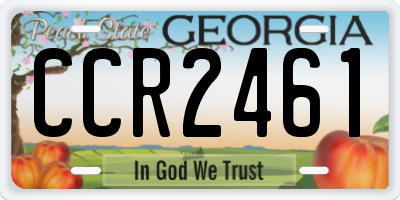 GA license plate CCR2461