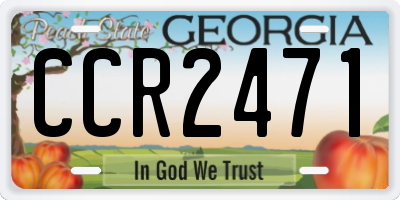 GA license plate CCR2471