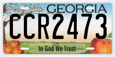 GA license plate CCR2473