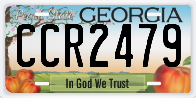 GA license plate CCR2479