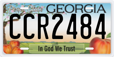 GA license plate CCR2484